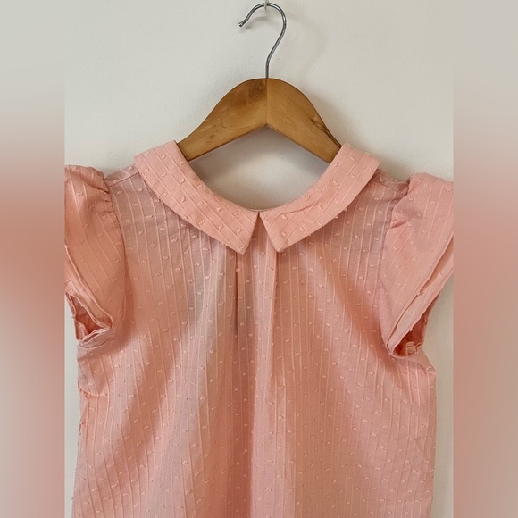 The Sunday Collective Girls Size 8-9 Pink Ruffle Sleeve Collar Blouse Top Pink - Picture 6 of 13